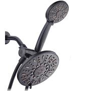 AquaDance Oil Rubbed Bronze 7" Premium High Pressure 3-Way Rainfall Combo with Extra Long 72 inch Hose - Enjoy Luxury 6-Setting Rain Showerhead and Matching Hand Held Shower Separately or Together