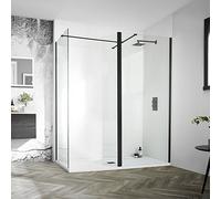 Aquadart Wetroom 8 Matt Black Shower Profile Pack - Aq8661Blk