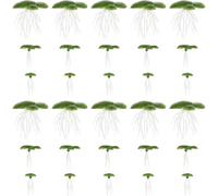 AquaDecor 36pcs Floating Fake Duckweed Aquarium Plants Realistic Plastic Aquatic Plants for Fish Tank Decoration