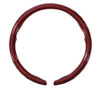 AQUADORA Car Laser carbon fiber pattern Steering Wheel Cover Anti-Slip Breathable Elastic Fit for Ford Ranger T6 2014-2022,R-Red