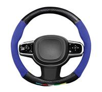 AQUADORA Car Soft Microfiber Steering Wheel Cover Anti-Slip Breathable Elastic Fit for Ford Focus MK4 Hatchback 2018-2022 with car logo Enhanced Comfort and Control,Blue