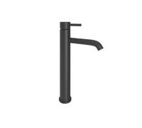Aquadry Oria Tall Matt Black Round Sink Or Worktop Tap
