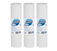 aquafilter 3 x Melt-Blown 5 Micron Polypropylene 10” x 2.5" Filter Cartridge for Sediment Absorption of Sand, Silt, Rust and Suspended Particles from Potable Cold Water