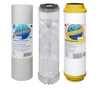 Aquafilter Set of 3 Replacement Filters Purifier Anti-Scale and Softening 10" FCPS5 FCPRA10 FCCST