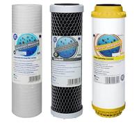 Aquafilter Set of 3 Replacement Filters Whole House Water Purifier Softener 10" FCPS5 FCCBL FCCST
