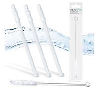 Aquafloow 3X Milk Suction Tube Transparent 15.7cm for 5313232961 DeLonghi + Cleaning Brush for Cleaning Coffee Machines, Straws, Bottles, Cups