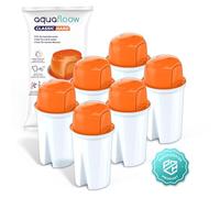 Aquafloow ClassicHard Water Filter Cartridges for Water Filter Jug | Reduction of Limescale, Chlorine and Other Impurities | Replacement Aquaphor B100-15, Dafi Classic, Brita Classic, Laica- 6 Units