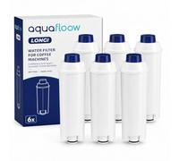 Aquafloow Coffee Machine Water Filter Compatible with DeLonghi DLSC002 - Fits DeLonghi® Magnifica® S, Eletta® Explorer, Dinamica®, Primadonna® and ECAM Series Coffee and Espresso Machines (6X)