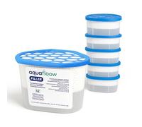 Aquafloow Dehumidifier for Home 600 ml, Moisture Absorber with a Dehumidification Area of 9 m³, Dehumidifier for Kitchen, Cupboard, Bathroom and Cellar- 6 pieces