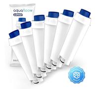 Aquafloow LONGI 6X Water Filter for Delonghi Coffee Machine Replacement for DeLonghi DLSC002, SER3017 & 5513292811 Filter Cartridges Compatible with ECAM, Esam, ETAM Series | Care for Coffee Machines