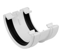 Aquaflow White Round Gutter Union/joint - Pack Of 5