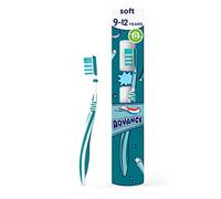 Aquafresh Advance Kids Toothbrush, Developed by Dental Experts for Children Aged 9-12 Years old, Plastic- free Packaging, Soft Toothbrush