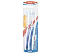 Aquafresh Flex Toothbrush Medium, Flex Zone Toothbrush, Pack of 3 | Medium manual toothbrushes, Flex Zone neck, gentle on gums, end rounded bristles, rubber grip handle, daily plaque removal