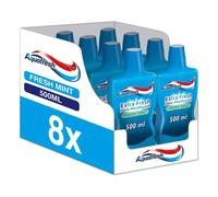 Aquafresh Fresh Mint Extra Fresh Daily Mouthwash Keeps Mouth Fresh 8 x 500ml