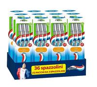 Aquafresh Interdental Flex Tris Toothbrush, Medium Bristles, 12 Pack, Blue, for Healthy Gums