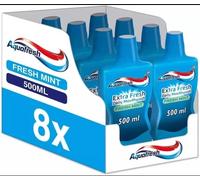 Aquafresh Mouthwash Extra Fresh Daily Keeps Mouth Fresh Fresh Mint 8 x 500ml