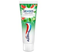 AQUAFRESH Senses Watermelon Toothpaste, 75 ml, The Refreshing Toothpaste with Watermelon, Cucumber and Mint Flavor, A Refreshing new Sensory Experience in Daily Dental Protection, Pack of 6
