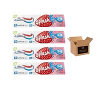 Aquafresh Splash Kids Toothpaste Strawberry Flavour for Kids Ages 3-8 Years | Fluoride Enamel & Cavity Protection Children’s Toothpaste with Puffy Sticker Sheet for Fun - 50ml (4)