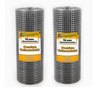 Aquagart Aviary Wire Rabbit Wire 20 m x 0.5 m, Wire Mesh Mesh Width 19 mm, Galvanised Wire Mesh Fence, Robust Welding Mesh