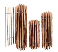 Aquagart Picket Fence, Heights, 50 cm - 120 cm High, Slatted Spacing 3-5 cm, Garden Fence, Chestnut Fence, Made of Hazelnut, Durable Wooden Fence, Roll Fence, Including Staples (Hazelnut 80 cm, 15 m)