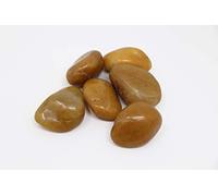 Aquagart Polished Pebbles Decorative Stones Yellow 20 kg Glossy Gravel 30-50 mm Large Pebbles River Pebbles
