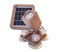 AQUAHEX 60X Solar-Powered Underwater Spotlight, Warm White LED, for Pond Outdoor Garden Yard Patio Gazebo Water Fountain Landscape