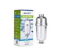 AquaHouse AH-SF1 in-Line Shower Water Filter, Reduces Chlorine, Chrome | In-Line Installation, Fits all standard hoses, Chlorine Reduction, Chrome Finish, Shower Filter