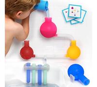Aqualab Bath Toys for Kids Ages 4-8 - Science Themed Wall Suction Silicone Bath Toy - Includes Beaker, Flasks, and Test Tubes