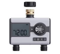 Aqualin Water Timer Digital Programmable Garden Sprinkler Timer 2 Outlet Irrigation System Controller Rain Delay Manual Watering Automatic for Yard
