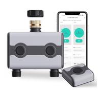 Aqualin WiFi Water Timer 2 Zones Smart Watering Timers for Irrigation with WiFi Hub Sprinkler Hose Timer Compatible with Alexa and Google Wireless Remote APP Control Irrigation System