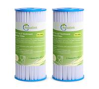 AQUALINK PPL10BB 10" x 4.5" Whole House Pleated Sediment Filter for Well Water, Replacement Cartridge for GE FXHSC, Culligan R50-BBSA, Pentek R50-BB, WFHDC3001, W50PEHD, GXWH40L, 2PACK