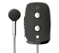 Aqualisa 10.5Kw Emotion Midnight Grey Electric Shower Digital Display + Riser