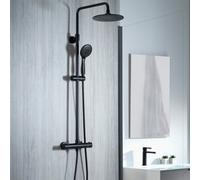 Aqualisa Deco Thermostatic Mixer Shower Round Bar Valve Black Deco.rnd.sc.mb