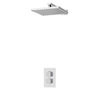 Aqualisa Dream Concealed Thermostatic Mixer Single Outlet With Wall Fixed Head - Square - Chrome