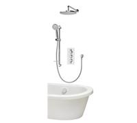 Aqualisa Drmdcv3.adfwbtx.rnd Dream Concealed Thermostatic Mixer Shower Adjustable & Wall Fixed Heads & Bath Fill - Round Chrome