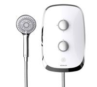 Aqualisa e-Motion Arctic White Electric Shower Digital Display 3 Spray Patterns 10.5KW