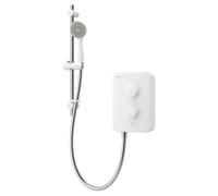 Aqualisa E1 Gloss Electric Shower with Single Mode Handset 8.5kW in White | Polar White | Plastic/metal | 210mm x 600mm x 86.5mm