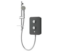 Aqualisa E2 Satin Electric Shower with 3 Mode Handset 8.5kW Multi-Fit in Grey | Titanium Grey | Plastic/metal | 225mm x 600mm x 97.5mm