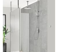Aqualisa ISD.A2.EV.DVFC.23 iSystem Smart Shower Divert Exposed with Adjustable and Ceiling Fixed Heads - for Gravity Pumped Systems