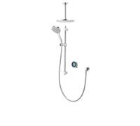 Aqualisa Optic Q Concealed Valve Gravity-Pumped Smart Digital 3-Spray Pattern Shower With Adjustable & Fixed Heads