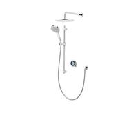 Aqualisa Optic Q Dual Outlet Smart Digital Shower, Concealed | With Adjustable & Wall Fixed Heads, Digital Display, App Controlled, For Combi/High Pressure Systems, 5 Year Guarantee