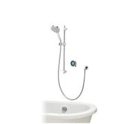 Aqualisa Optic Q Wall Fed Concealed Valve Gravity-Pumped Smart Digital Shower With Overflow Bath Filler & Adjustable Head