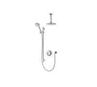 Aqualisa Quartz Classic Concealed Shower With Ceiling Mounted Fixed And Adjustable Heads - Standard - Chrome