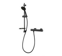 Aqualisa Sierra Matt Black Rear Fed Manual Mixer Shower & 1.5M Hose Length