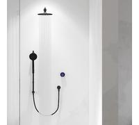 Aqualisa Smart Glo Dual Wall Fed Concealed Digital Shower - Black (Gravity Pumped) GLOMB.A2.BV.DVFW.22
