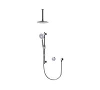 Aqualisa Smart Glo Glo.a1.bv.dvfc.23 Dual Outlet Smart Shower Riser Rail Fixed Ceiling Head Concealed High Pressure Combi Chrome