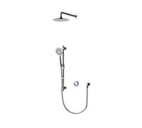 Aqualisa Smart Glo Glo.a2.bv.dvfw.23 Dual Outlet Smart Shower With Riser Rail And Fixed Wall Head Concealed Gravity Pumped Chrome