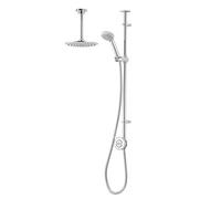 Aqualisa Smart Link Exposed Valve Gravity-Pumped Ceiling Fed Fixed Head Smart Digital 4-Spray Pattern Shower Adjustable & Fixed Shower Head