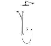 Aqualisa Visage Smart Concealed Valve Gravity-Pumped Wall Fed Fixed Head Smart Digital 4-Spray Pattern Shower Adjustable & Fixed Shower Head