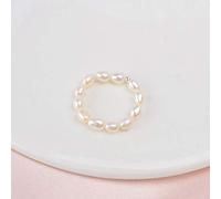 AQUALITYS Small Natural Freshwater Pearl Couple Rings for Women Real 925 Sterling Silver Jewelry for Women Fashion Gift